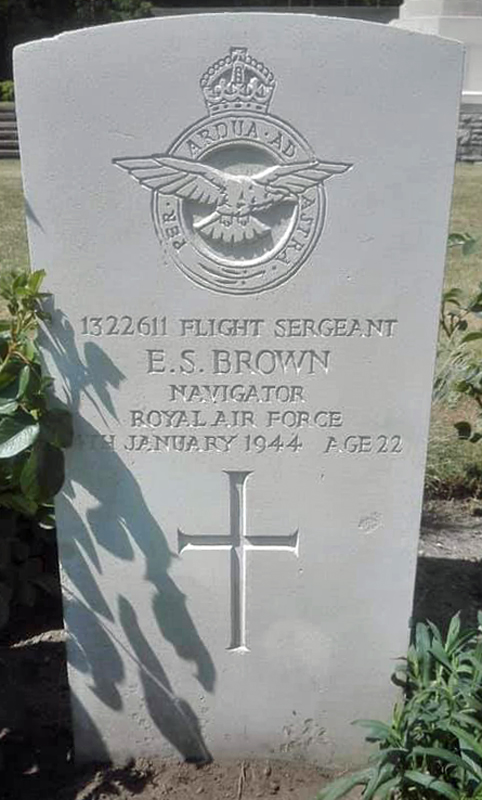 F/Sgt Edward Sharrott Brown<br/><br /><br />died January 14th, 1944